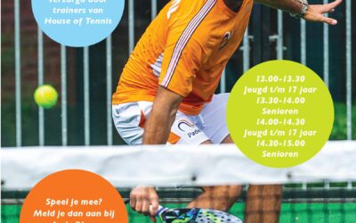 Gratis padelclinics op 15 maart